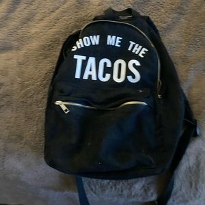 Black Backpack Show Me The Tacos